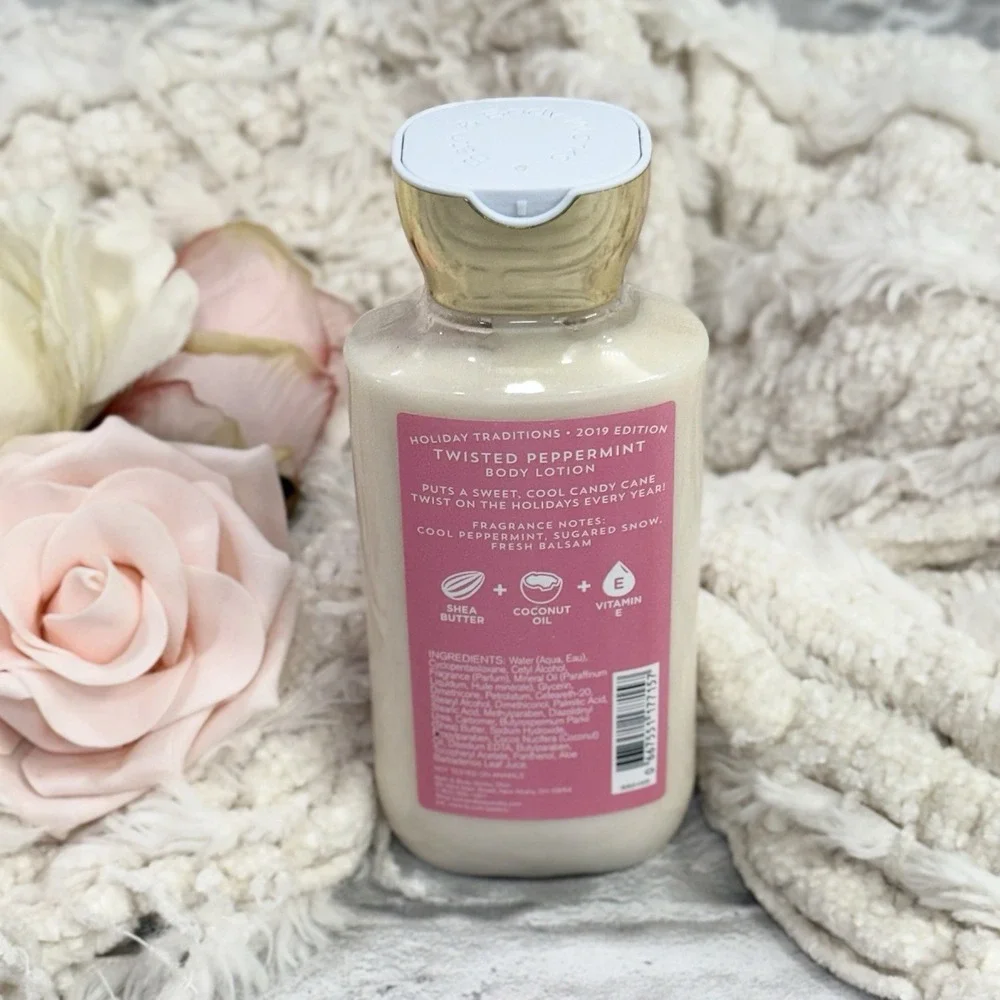 Bath & Body Works Twisted Peppermint Body Lotion 24hr Moisturize Holiday 8oz NEW